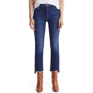 NWT MOTHER The Insider High Waist Crop Step Fray Jeans